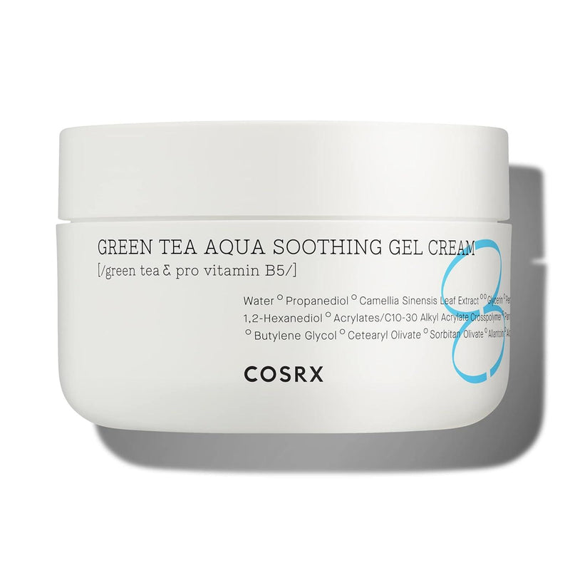 COSRX Hydrium Green Tea Aqua Soothing Gel Cream jar, 50 ml