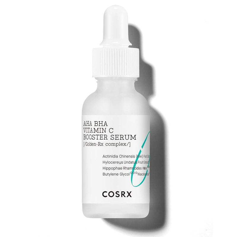 COSRX Refresh AHA BHA Vitamin C Booster Serum bottle, 30 ml