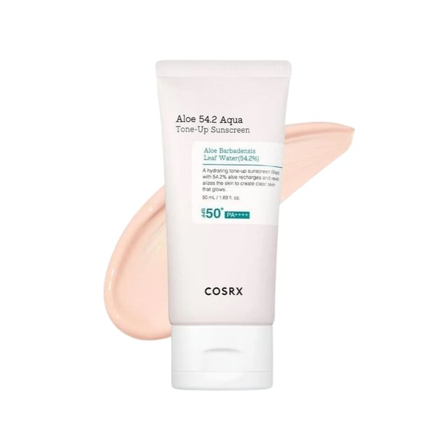 COSRX Aloe 54.2 Aqua Tone-Up Sunscreen tube, 50 ml