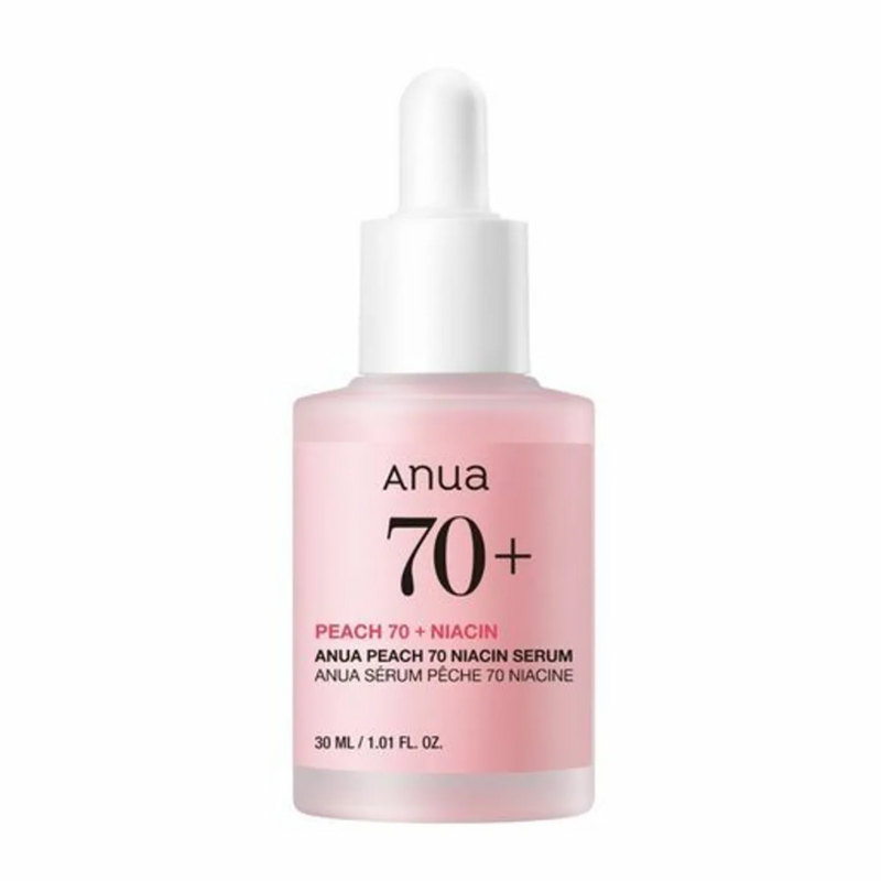 Anua Peach 70% Niacinamide Serum bottle, 30 ml