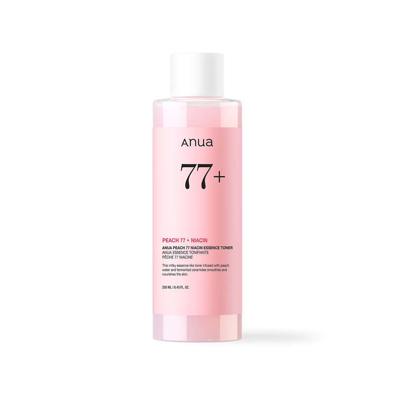 Anua Peach 77 Niacin Essence Toner bottle, 250 ml
