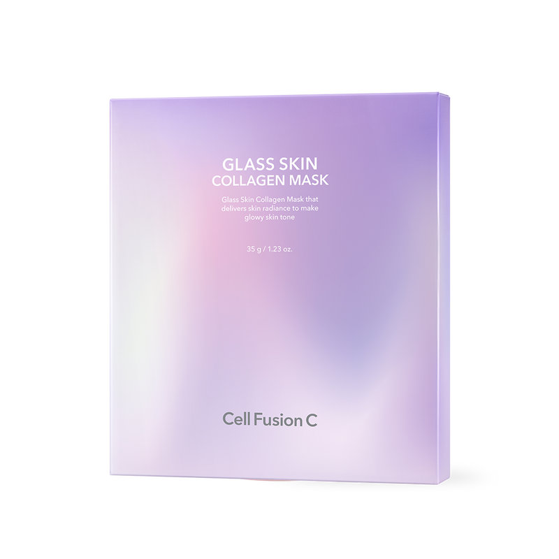 CellFusionC Glass Skin Collagen Mask package, five masks